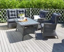 Table Lounge FALKENBERG L81xL124xH64 Gris -Meubles Soldes Boutique 161387