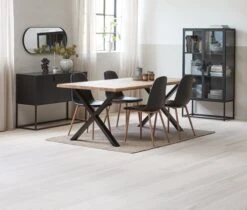 Vitrine VIRUM 2 Portes Noir -Meubles Soldes Boutique 164011 1