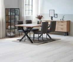 Vitrine TRAPPEDAL Chêne/noir -Meubles Soldes Boutique 165016