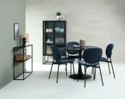 Vitrine VIRUM 2 Portes Noir -Meubles Soldes Boutique 165130