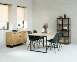 Vitrine TRAPPEDAL Chêne/noir -Meubles Soldes Boutique 165135