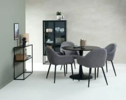 Vitrine VIRUM 2 Portes Noir -Meubles Soldes Boutique 165165