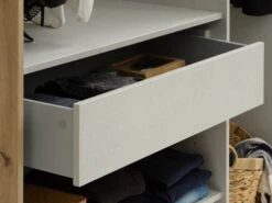 Armoire SALTOV 204x222 Chêne/noir -Meubles Soldes Boutique 165239