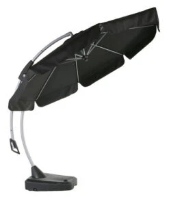 Parasol Déporté HAUGESUND Ø300 Noir 8 Parasol Déporté HAUGESUND Ø300 Noir -Meubles Soldes Boutique 16529