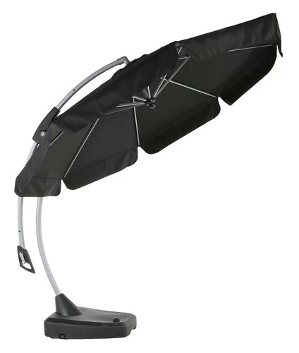 Parasol Déporté HAUGESUND Ø300 Noir 3 Parasol Déporté HAUGESUND Ø300 Noir – Image 3