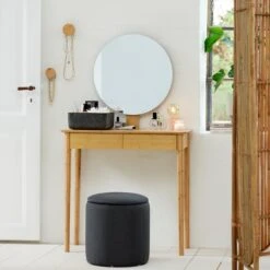 Coiffeuse SAKSILD A/miroir Bambou -Meubles Soldes Boutique 166694 1