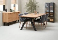 Royal Oak Buffet SANDBY 2 Portes + 3 Tiroirs Chêne Naturel/noir -Meubles Soldes Boutique 168052