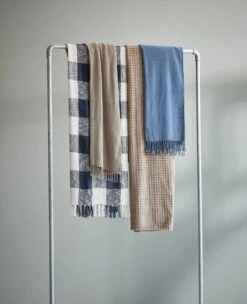 Plaid DUNHAVRE 130x170 Bleu -Meubles Soldes Boutique 169797