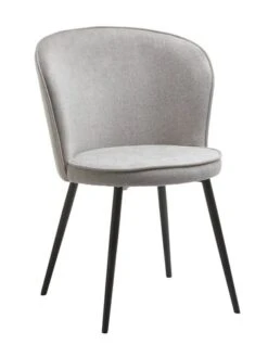 Chaise RISSKOV Tissu Gris Clair/noir