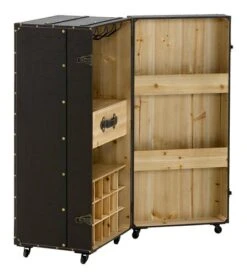 Armoire Bar RISTINGE 50×108cm Brun Foncé -Meubles Soldes Boutique 182125