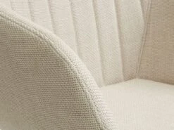 Chaise ADSLEV Tissu Beige/coloris Chêne -Meubles Soldes Boutique 185734