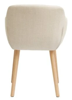 Chaise ADSLEV Tissu Beige/coloris Chêne -Meubles Soldes Boutique 185739