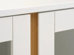 Vitrine FENSMARK 2 Portes Blanc/chêne -Meubles Soldes Boutique 185956