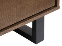 Royal Oak Buffet HORNBORG 2 Portes 3 Tiroirs Chêne Foncé -Meubles Soldes Boutique 185991