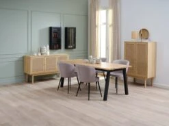 Chaise RISSKOV Tissu Gris Clair/noir -Meubles Soldes Boutique 186210 1