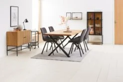 Royal Oak Table ROSKILDE 95x200 Chêne Naturel/noir -Meubles Soldes Boutique 186230 5
