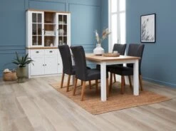 Buffet MARKSKEL 3 Portes Blanc/coloris Chêne -Meubles Soldes Boutique 186936 1