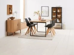 Royal Oak Buffet LYNGVIG 120 Cm 2 Portes Coulissantes Chêne Naturel -Meubles Soldes Boutique 186957