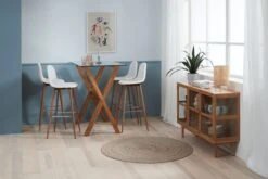 Royal Oak Table De Bar AGERBY 70x120 Verre/chêne -Meubles Soldes Boutique 188044