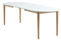 Table EGENS 90x190/270 Blanc -Meubles Soldes Boutique 188374