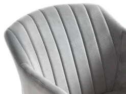 Chaise ADSLEV Velours Gris/naturel -Meubles Soldes Boutique 198471
