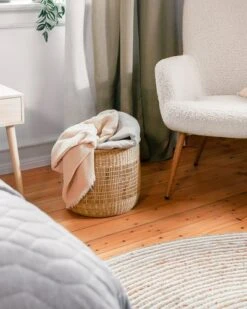 Panier EGGERT Ø35xH30cm Naturel -Meubles Soldes Boutique 199863