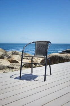 Chaise Empilable GRENAA Noir -Meubles Soldes Boutique 201315