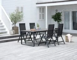 Chaise Inclinable LOMMA Noir -Meubles Soldes Boutique 201591