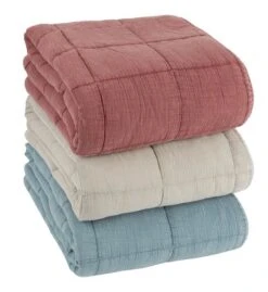 Couverture Matelassée VALMUE 130x180 Prune -Meubles Soldes Boutique 202242