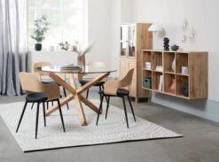 Royal Oak Chaise HVIDOVRE Chêne/tissu Noir -Meubles Soldes Boutique 204959 1