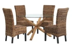 Royal Oak Table AGERBY Ø119 Verre/chêne -Meubles Soldes Boutique 204965