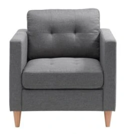 Fauteuil FALSLEV Tissu Gris -Meubles Soldes Boutique 212337