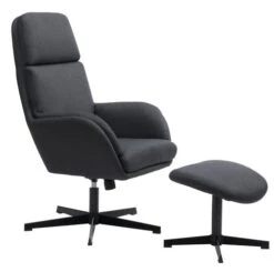 Fauteuil A/repose-pieds TANKEDAL Gris Foncé