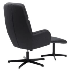 Fauteuil A/repose-pieds TANKEDAL Gris Foncé -Meubles Soldes Boutique 212359