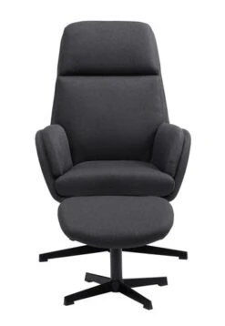 Fauteuil A/repose-pieds TANKEDAL Gris Foncé -Meubles Soldes Boutique 212360
