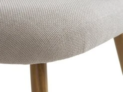 Fauteuil THORUP Tissu Beige/coloris Chêne -Meubles Soldes Boutique 212371