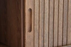 Royal Oak Meuble TV LYNGVIG 2 Portes Tambours Chêne Foncé -Meubles Soldes Boutique 212432