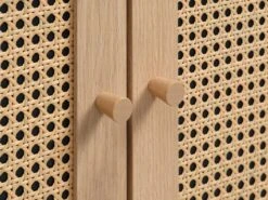 Armoire HALMSTAD 2 Portes Polyrotin/coloris Chêne -Meubles Soldes Boutique 213422