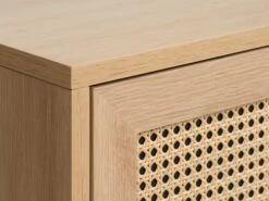 Armoire HALMSTAD 2 Portes Polyrotin/coloris Chêne -Meubles Soldes Boutique 213424