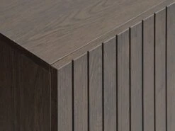 Buffet HEMDRUP 2 Portes Coloris Chêne Foncé/noir -Meubles Soldes Boutique 213432