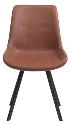 Chaise HYGUM Pivotante Cognac/noir -Meubles Soldes Boutique 213540