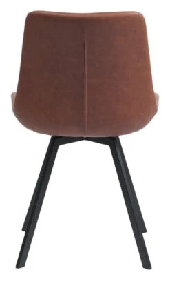 Chaise HYGUM Pivotante Cognac/noir -Meubles Soldes Boutique 213542