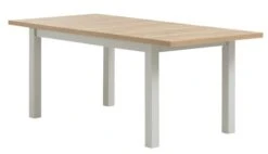 Table MARKSKEL 150/193 Coloris Gris Clair/chêne -Meubles Soldes Boutique 213620