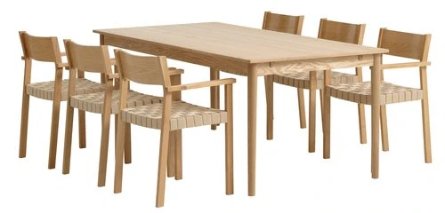MARSTRUP L190/280 Table Chêne + 4 VADEHAVET Chaises Chêne 3 MARSTRUP L190/280 Table Chêne + 4 VADEHAVET Chaises Chêne – Image 3