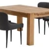 OLLERUP L160 Table Chêne + 4 PEBRINGE Chaises Gris/noir