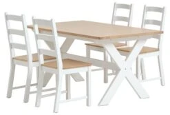 VISLINGE L150 Table Naturel + 4 VISLINGE Chaises Naturel