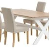 VISLINGE L190 Table Naturel + 4 TUREBY Chaises Beige