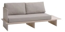 Banquette SOLLERUP 204x78 Pin Massif/tissu Gris Clair