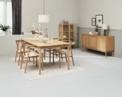 MARSTRUP L190/280 Table Chêne + 4 GUDERUP Chaises Ch./nat. 6 MARSTRUP L190/280 Table Chêne + 4 GUDERUP Chaises Ch./nat. -Meubles Soldes Boutique 218121