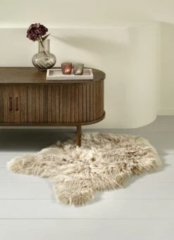 Fausse Fourrure TAKS 60x90 Beige -Meubles Soldes Boutique 218229
